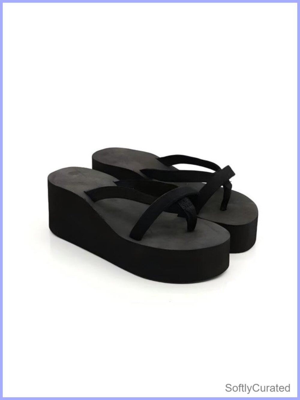 Womens Platform Wedge Flip Flops Open Toe Slip On Sandals